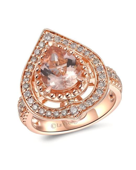 Le Vian Pink Ladies Peach Morganite Rings Set
