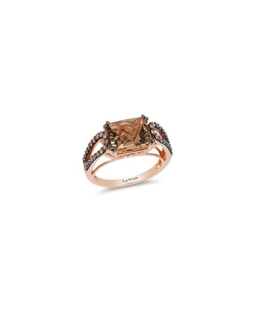 Le Vian Metallic Ladies Chocolate Quartz Rings Set