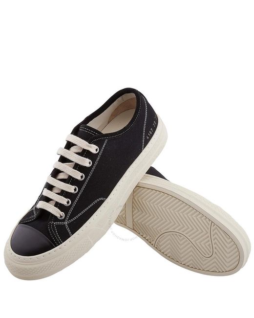 Common Projects Black Tournament Canvas Sneakers, Brand Size 35 Us