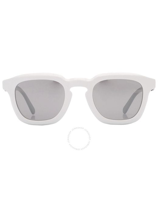 Moncler Gray Gradd Silver Mirror Round Sunglasses Ml0262 21c 50 for men