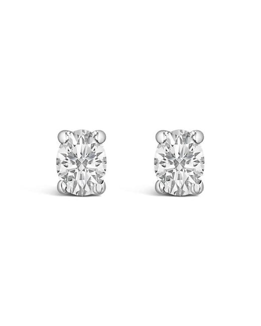 Haus of Brilliance Metallic 14K 1/4 Ctw Oval Lab-Grown Diamond Solitaire Stud Earrings