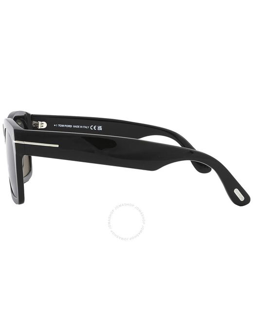 Tom Ford Gray Nico Smoke Square Sunglasses Ft1062 01a 56 for men