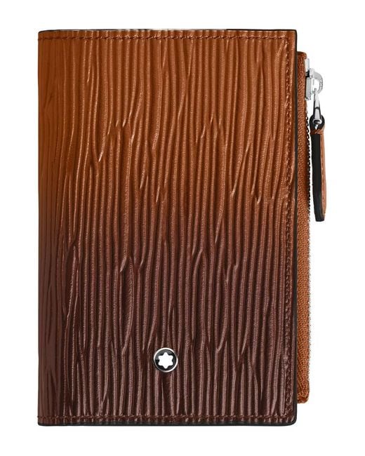Montblanc Brown Mini Vertical Wallet 6Cc for men