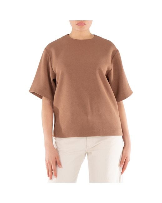 Anine Bing Brown Ladies Maddie Crepe Blouse