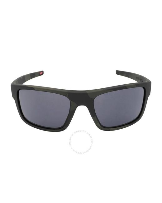 Oakley Gray Drop Point Grey Rectangular Sunglasses for men