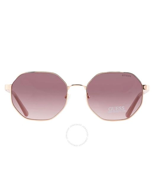 Guess Gradient Bordeaux Geometric Sunglasses Gf6160 28t 58 in Pink Lyst Australia