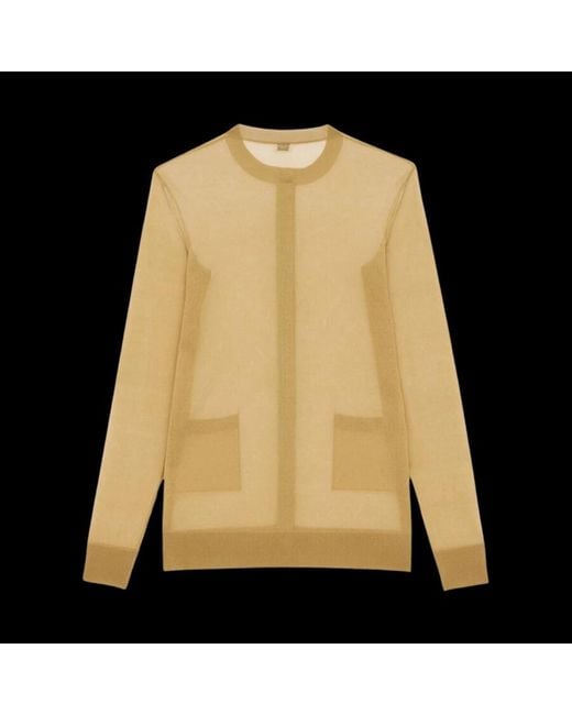 Saint Laurent Black Sheer Silk Cardigan