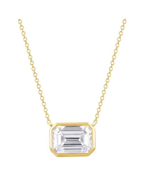 Brilliant Diamond Metallic 14Kt 1.00 Carat Lab Grown Diamond Pendant Necklace For