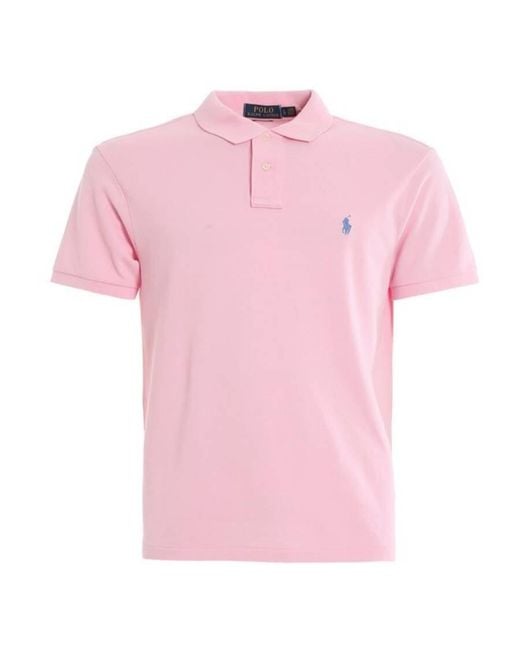 Polo Ralph Lauren Pink Antique Pique Cotton Polo Shirt for men