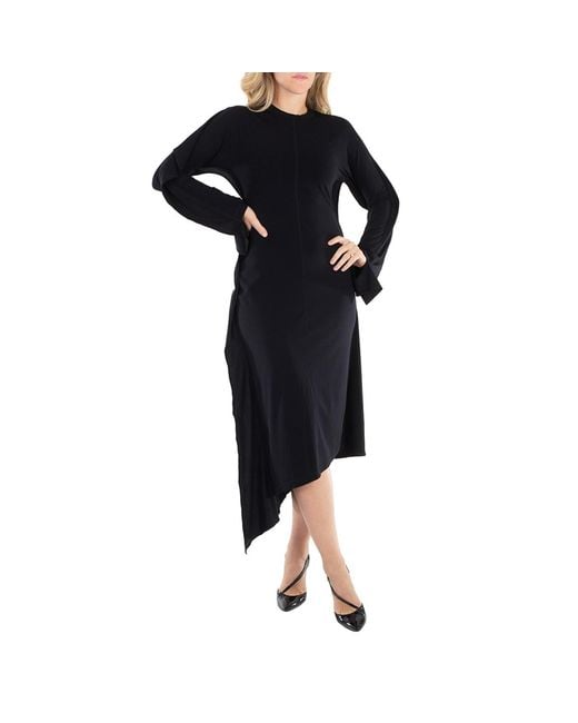J.W. Anderson Black Long Sleeve Layered Asymetrical Dress, Brand Size 6 (Us