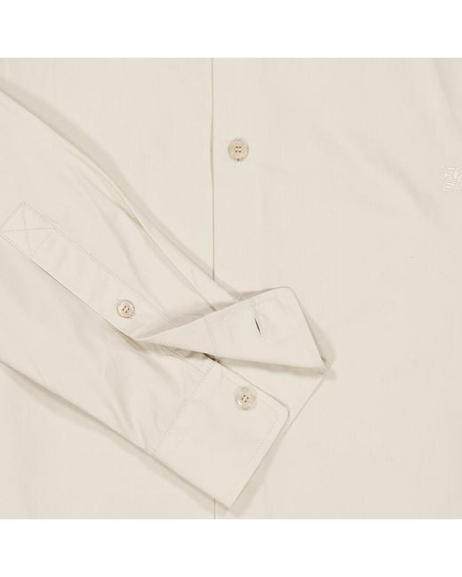 Burberry Natural Ekd Logo Cotton Long-Sleeve Shirt, Brand Size 40 (Neck for men