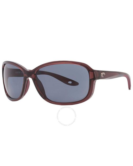 Costa Del Mar Blue Seadrift Grey Polarized Polycarbonate Rectangular Sunglasses 6s9114 911401 60