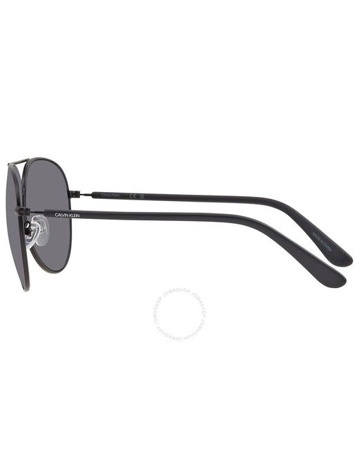 Calvin Klein Gray Pilot Sunglasses Ck19314s 001 60