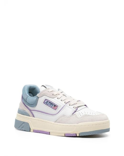 Autry White Ladies Low Top Leather Trainer Sneakers, Brand Size 35 Us