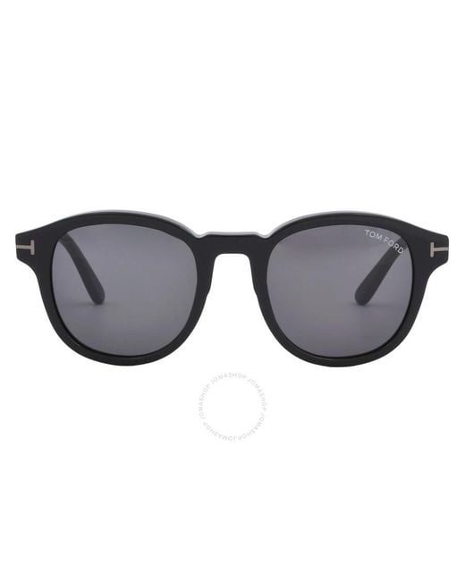 Tom Ford Black Jameson Smoke Oval Sunglasses Ft0752-n 01a 50 for men