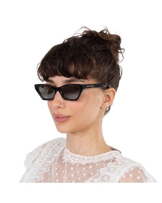 Dior Gray Cat Eye Sunglasses Midnight B1i Cd40091i 55c 53