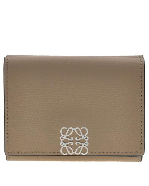 Loewe Natural Anagram Trifold Wallet