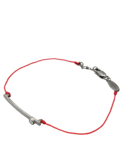 RedLine Metallic Tube 0.05Ct Round Diamond String Bracelet