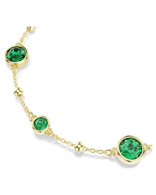 Swarovski Metallic Tone Plated Round Cut Imber Bracelet for men
