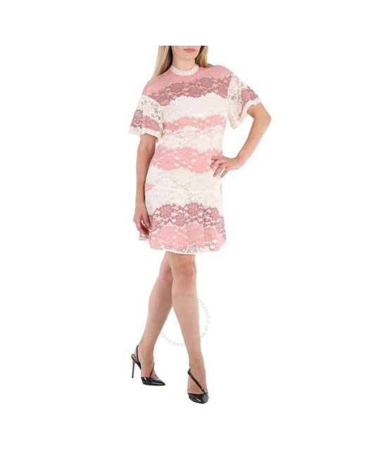 Burberry Pink Elisabetta Lace Dress