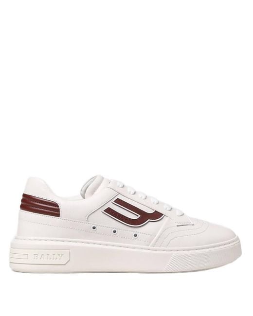 Bally White Triumph Low-Top Leather Sneakers, Brand Size 10 Us for men