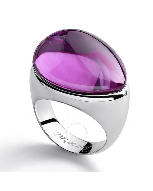 Baccarat Purple 's Galea Sterling Silver Fuchsia Crystal Ring 2805623