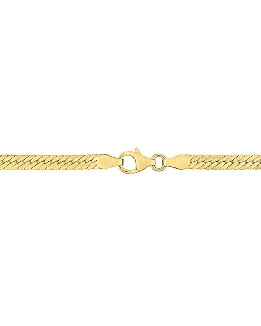 Amour Metallic Herringbone Chain Necklace