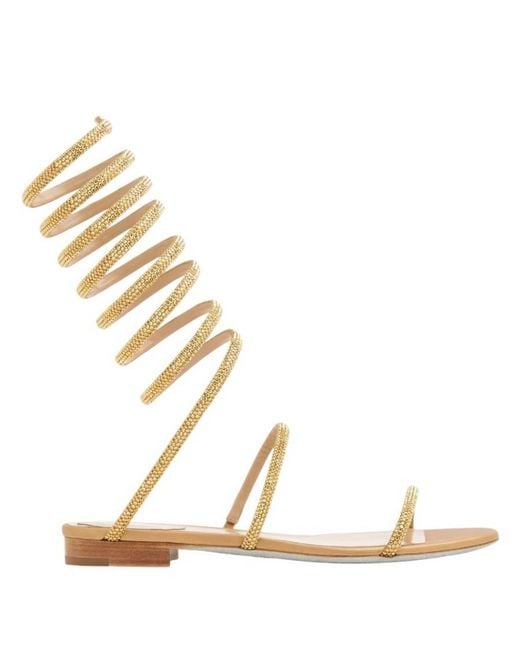Rene Caovilla Metallic Rene Caovilla Supercleo Jeweled Crystal Flat Sandals