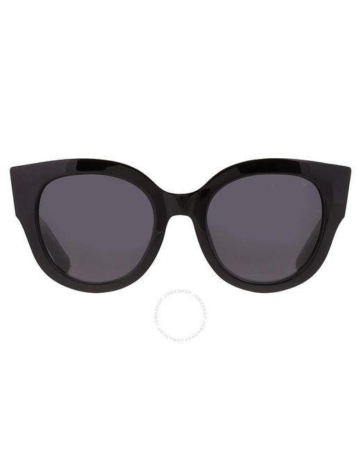 Philipp Plein Black Smoke Cat Eye Sunglasses Spp026s 0700 53