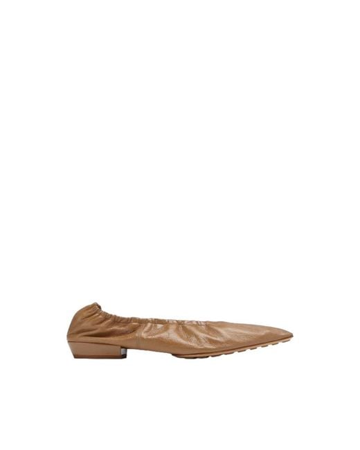 Bottega Veneta Natural Leather Ballerina Shoes