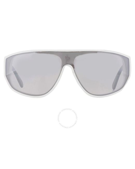 Moncler Gray Tronn Smoke Mirror Shield Sunglasses Ml0260-f 21c 00