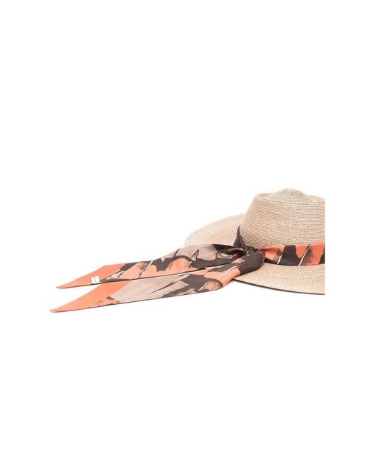 Ferragamo Pink Ribbon-Tie Straw Hat for men