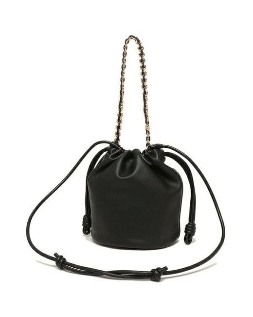 Loewe Black Flamenco Purse Bucket Bag