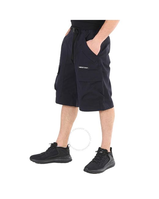 Ambush Black Cotton Cargo Shorts for men