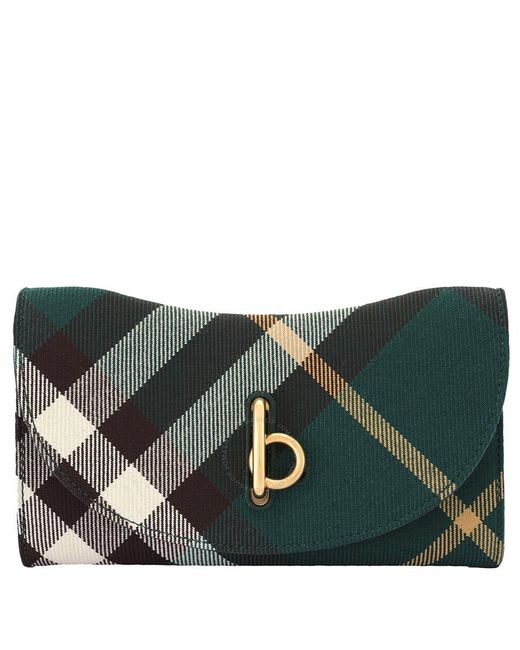 Burberry Green Ivy Rocking Horse Check Continental Wallet