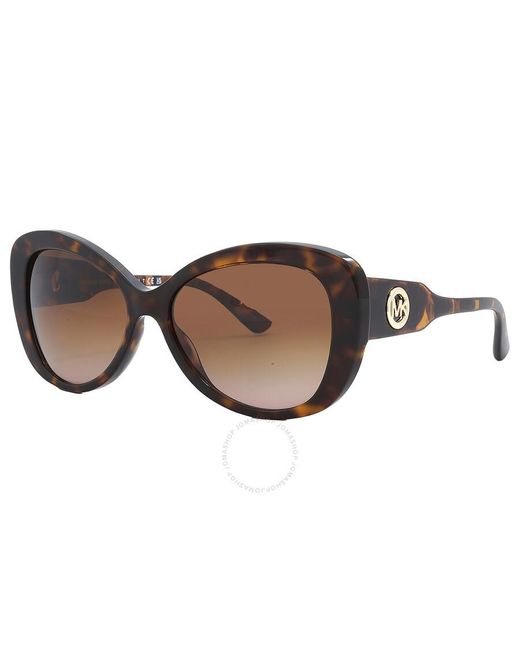 Michael Kors Positano Brown Gradient Butterfly Sunglasses Mk2120 300613 56