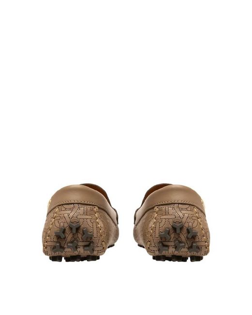 Bally Brown Lezy B Monogram Leather Loafers, Brand Size 36 Us