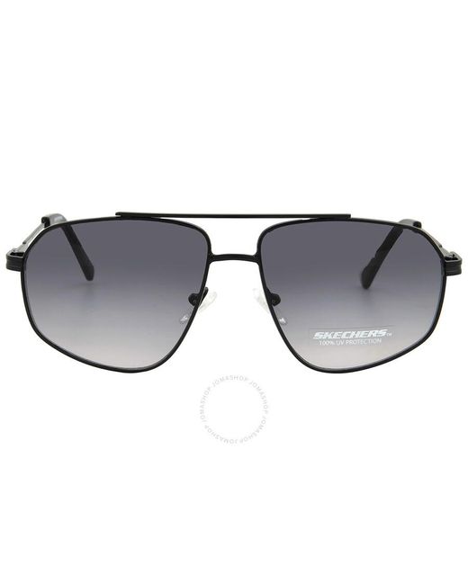 Skechers Gray Smoke Gradient Pilot Sunglasses Se6205 02b 58 for men
