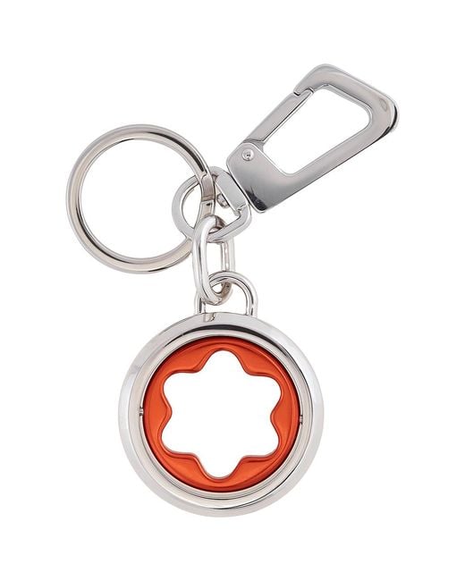 Montblanc Red Meisterstuck Spinning Emblem Stainless Steel Key Fob
