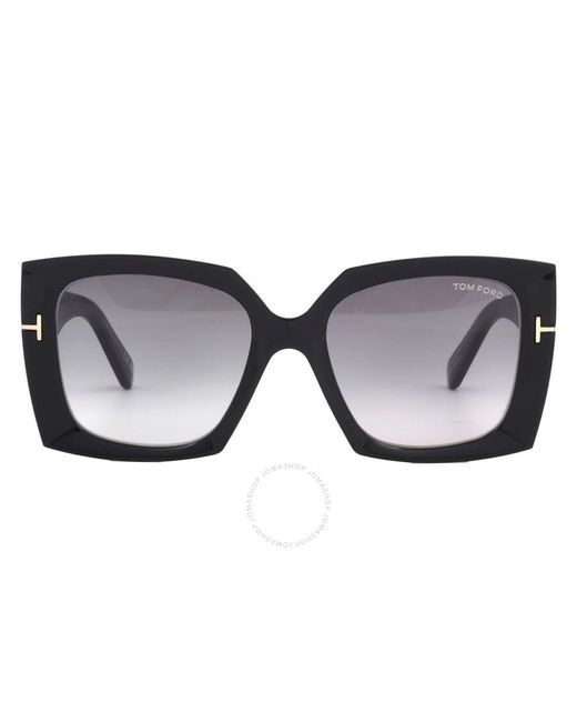 Tom Ford Black Jacquetta Smoke Gradient Square Sunglasses Ft0921 01b 54