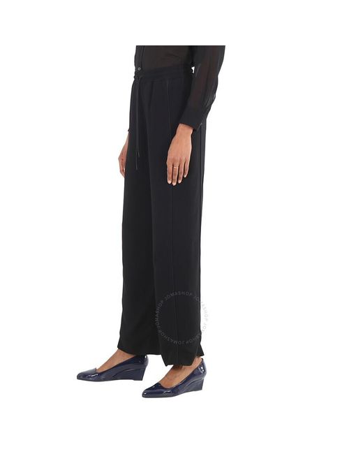 Burberry Black High-waisted Wide-leg Trousers