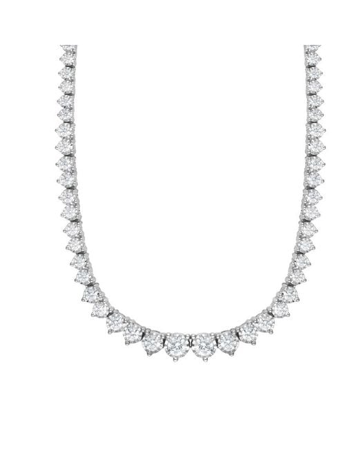 Brilliant Diamond Metallic 14Kt 3.00 Carat Lab Grown Diamond Necklace For