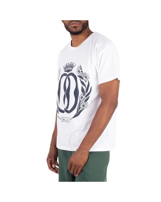 Bally Blue Emblem Print Short Sleeve Graphic T-Shirt for men