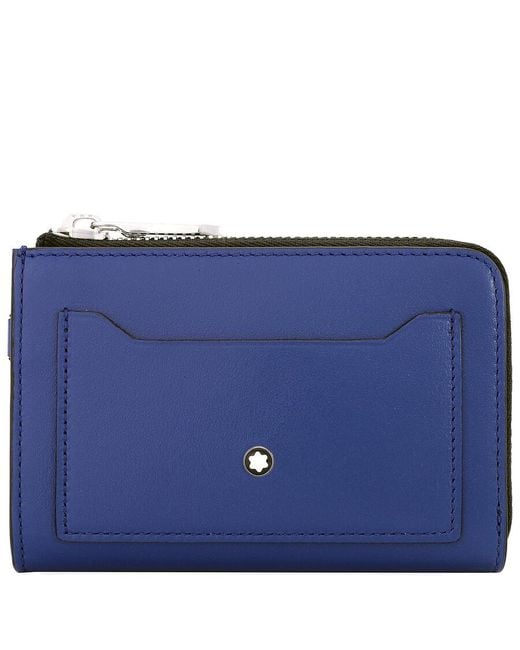 Montblanc Blue Meisterstuck Key Pouch With 4Cc for men