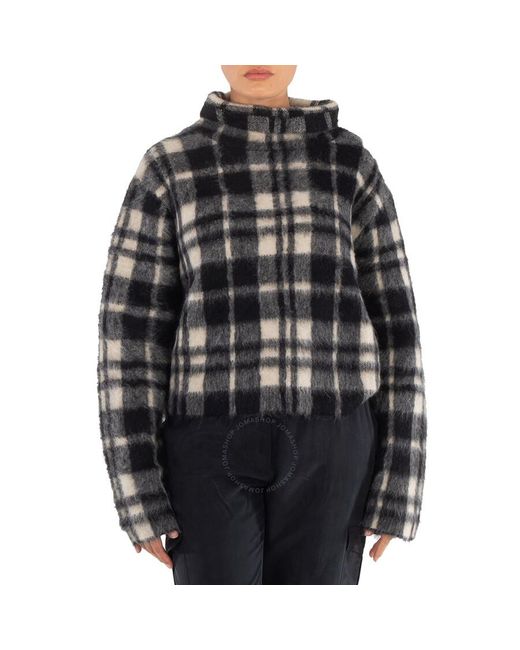 Polo Ralph Lauren Black Plaid Alpaca-Blend Sweater