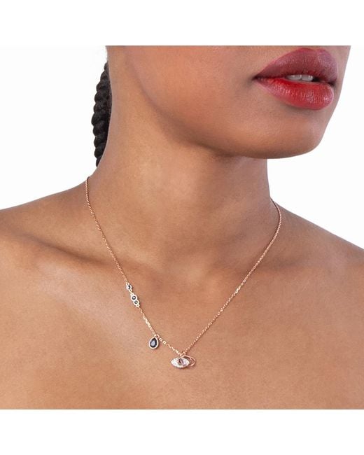 Swarovski Metallic Symbolica Evil Eye Pendant