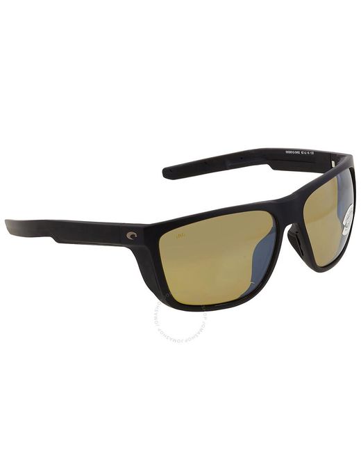 Costa Del Mar Brown Cta Del Mar Ferg Xl Sunrise Silver Mirror Polarized Glass Sunglasses for men