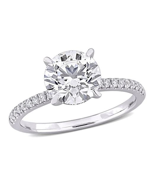Created Forever Metallic 2 1/6Ct Tw Lab-Grown Diamond Solitaire Engagement Ring