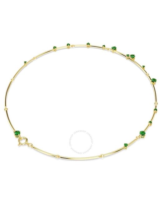 Swarovski Metallic Constella Round-Cuts-Plated Necklace