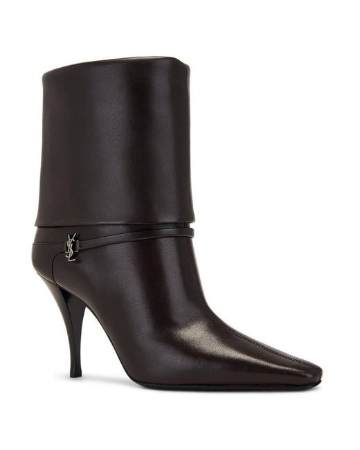 Saint Laurent Black Smooth Leather Niki Boots, Brand Size 35 Us